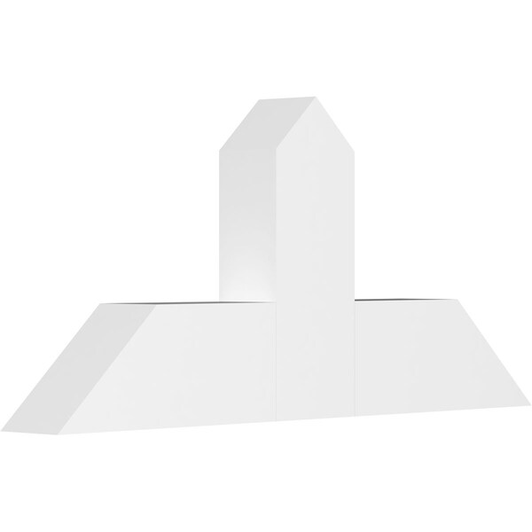 Ekena Millwork Portland Architectural Grade PVC Gable Bracket, 36"W x 16 1/2"H x 4"D x 6"F, 11/12 Pitch GBP036X17X0406POR00 - main